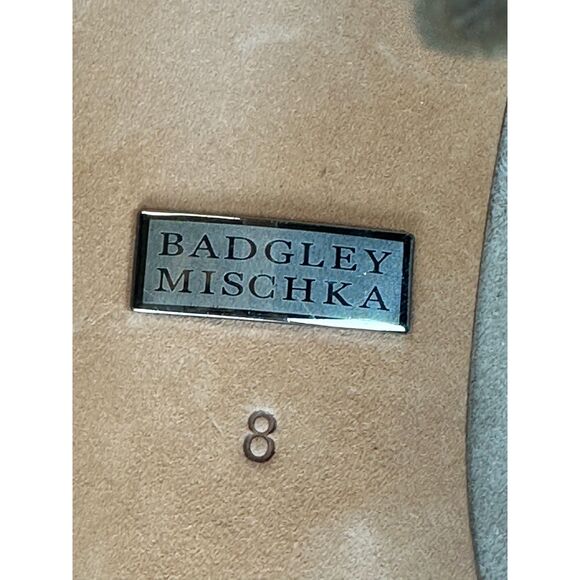 Badgley Mischka Women's Size 8 Beige Peep Toe Stiletto Heel Bootie EUC - Picture 7 of 8